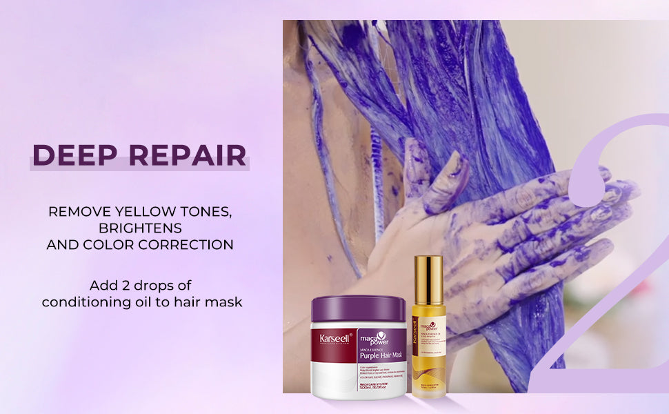 Karseell Maca Power Purple Hair Mask & Oil Set