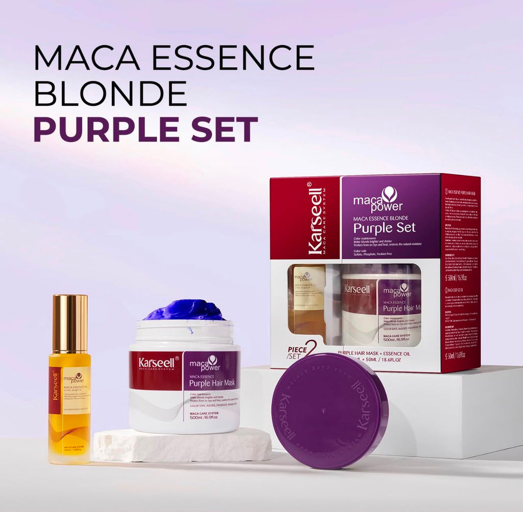 Karseell Maca Power Purple Hair Mask & Oil Set