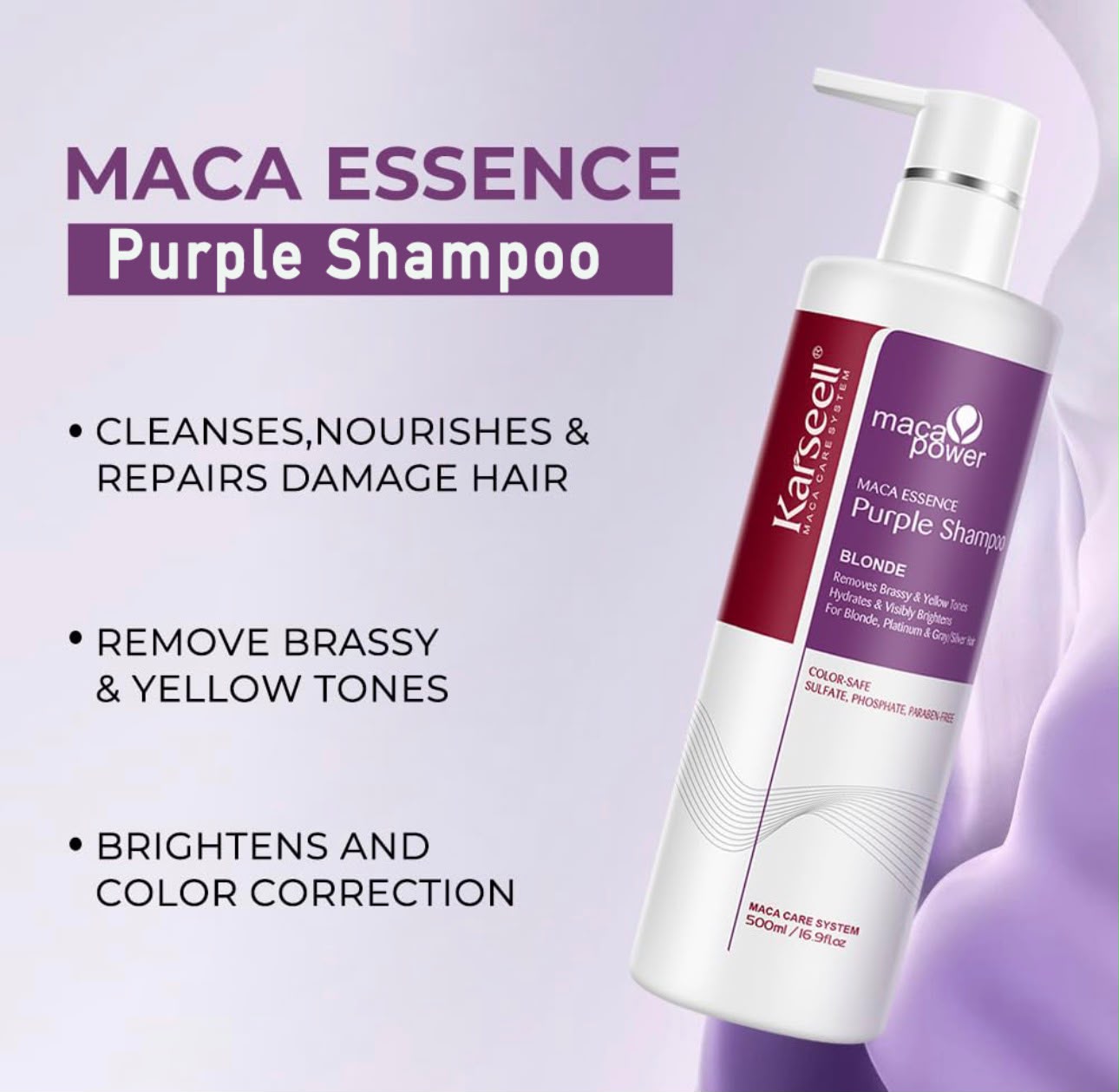 Karseell Maca Power Purple Shampoo 500ml