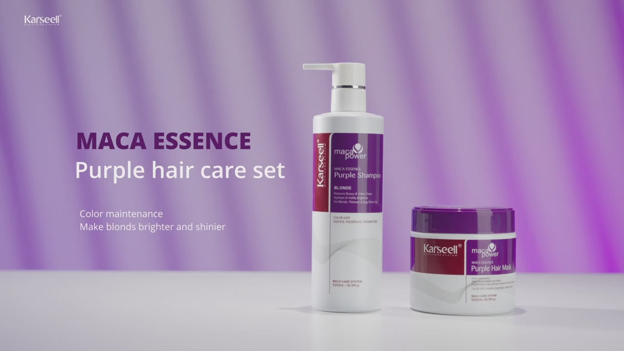 Karseell Maca Power Purple Hair Mask & Shampoo Set